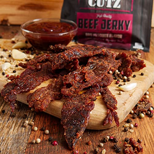 Image of Wicked Cutz BBQ Mesquite Beef Jerky, 21g Protein Per Bag, Tender & Easy to Chew Alternative to Beef Sticks, USA Made High Protein Carnivore Snacks (2 Bags)