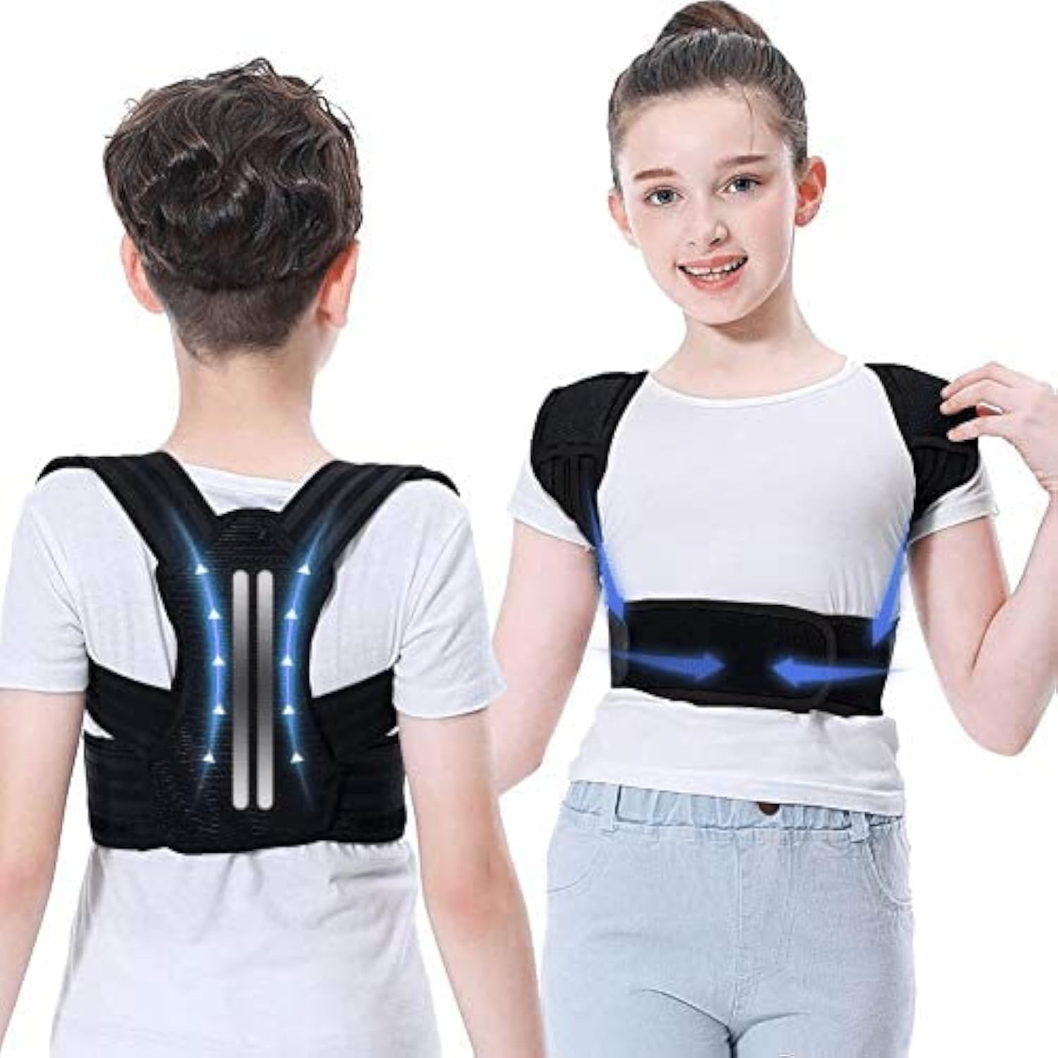 Lexniush Professional Posture Corrector for Kids and Teens, Effective Upper Back Posture Brace for Teenagers Boys Girls Spinal Support to Improves