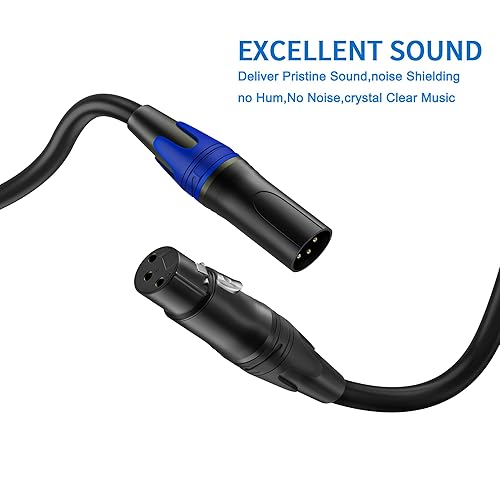 Miniatura 7 de LanSenSu Cable divisor XLR, 1 XLR hembra a 2 XLR macho, cable divisor de micrófono equilibrado, adaptador de audio de 6.6 pies (paquete de 1)