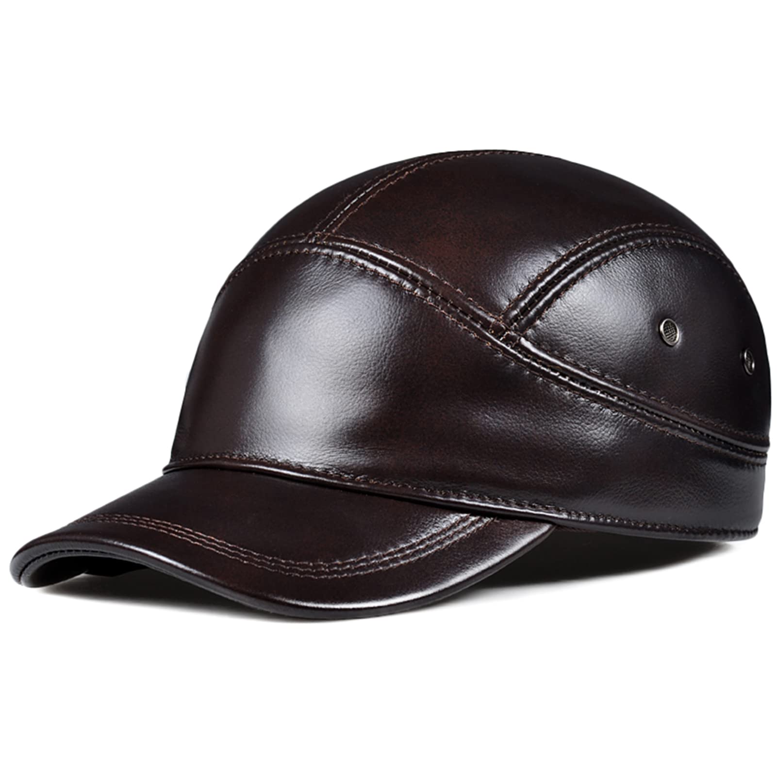 Klassische Unisex-Baseballkappe aus PU-Leder, verstellbare Trucker-Cap für Sport und Outdoor-Aktivitäten, BL