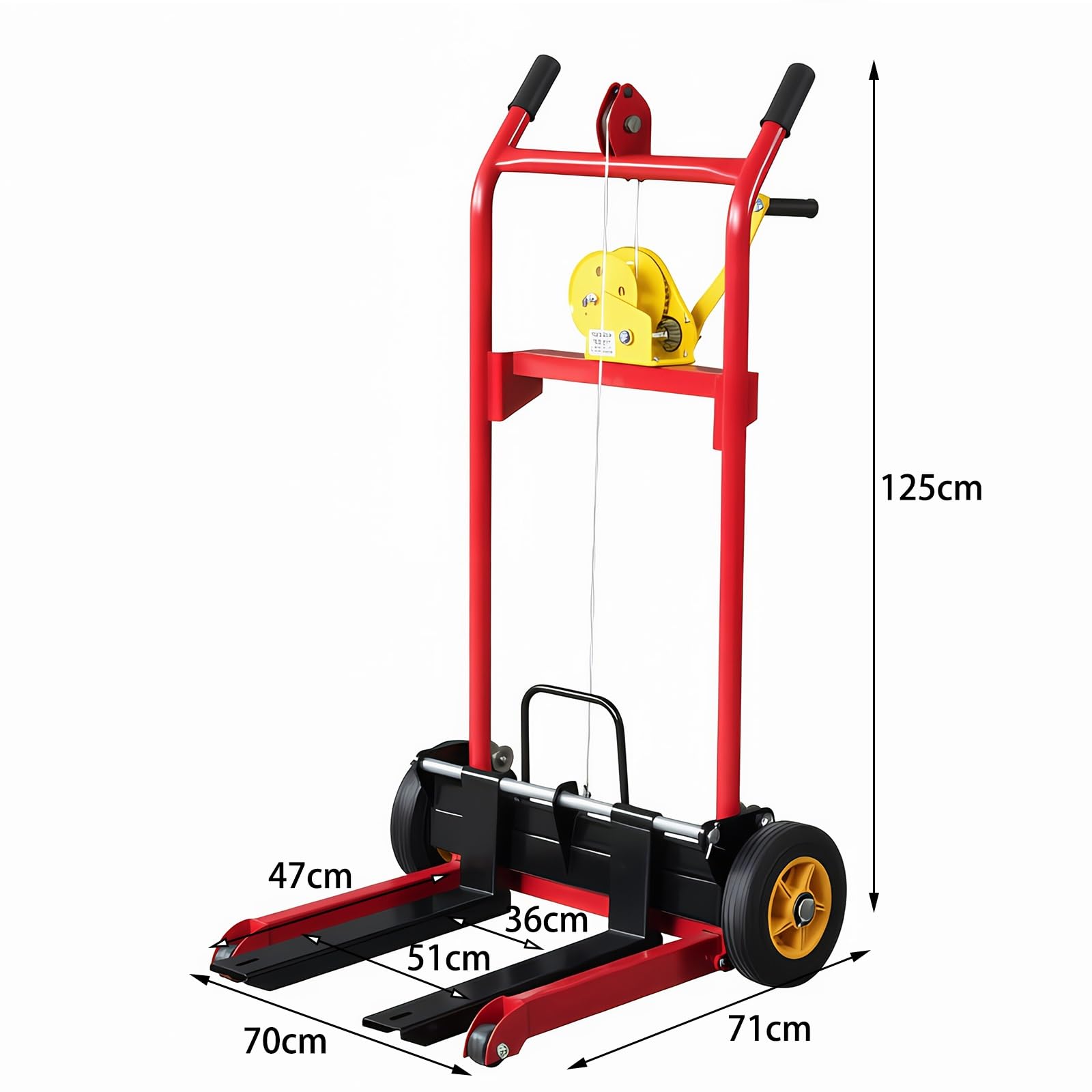 Transpallet Carrello elevatore pieghevole con impilatore a manovella da 200 kg for caricamento in magazzino Materiale industriale
