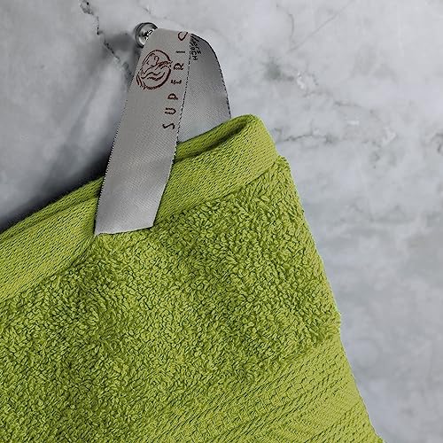 Superior 700 GSM Long Staple 100% Combed Cotton, Durable, Plush and Absorbent 6-Piece Single Ply Towel Set - Green Essence by SUPERIOR - Image 5
