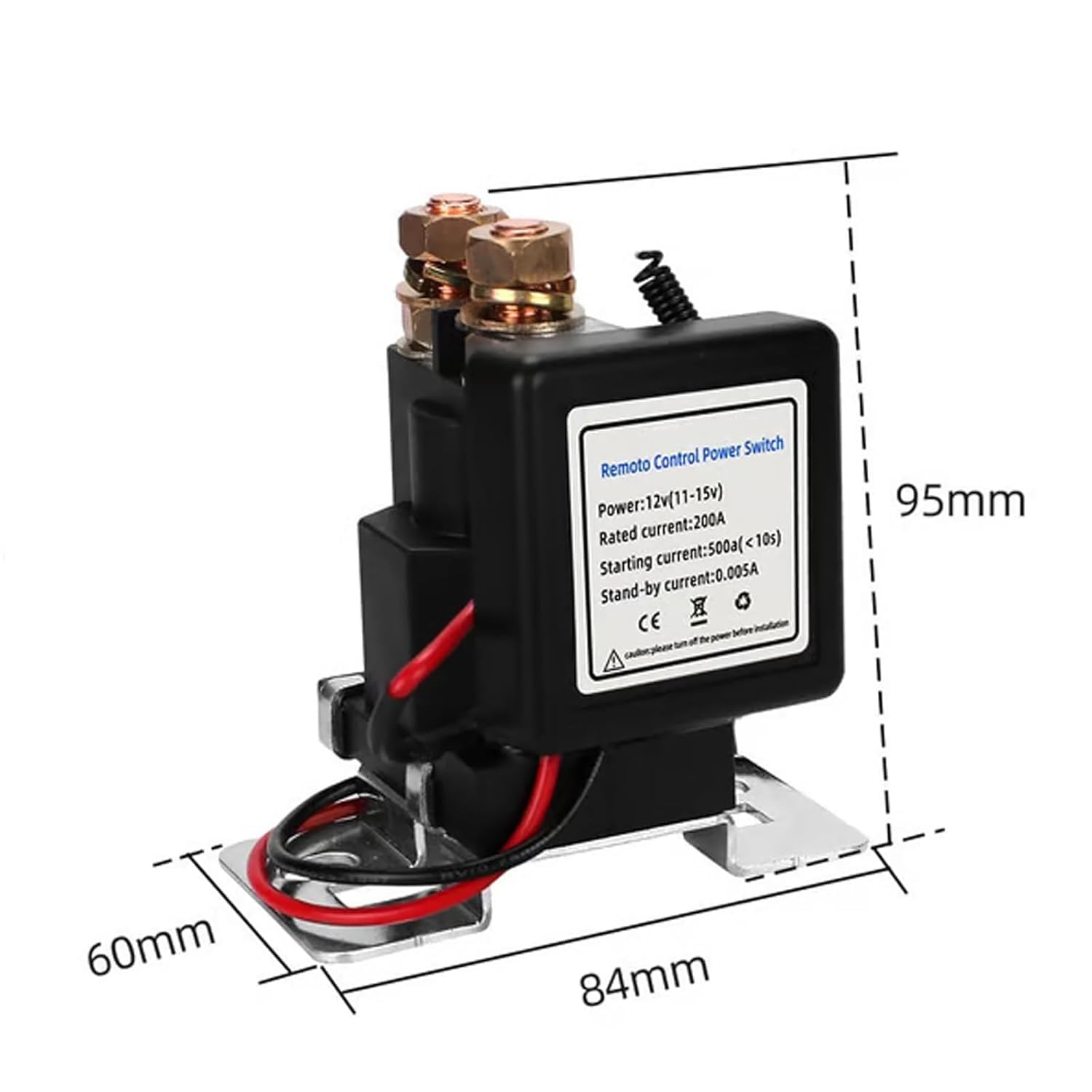 Relé de Batería Inalámbrico Remoto - Arranque a 30m, Interruptor Antirrobo, Instalación DIY Fácil para Coches, Autocaravanas 12V/24V (2Set 12V)