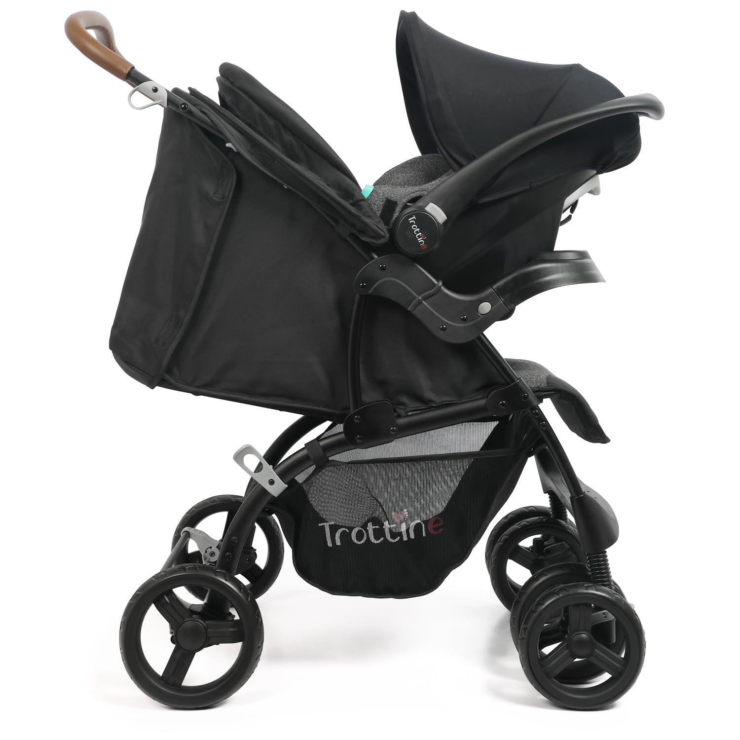 TS CASSIOPE LX Travel System Duo 2-en-1 : Poussette Compacte Longue Durée Naissance-4 ans/22kg, avec Habillage Pluie, Finitions Luxe, Combinée à un Siège Auto Bébé R129 40-83 cm/13 kg– Silver