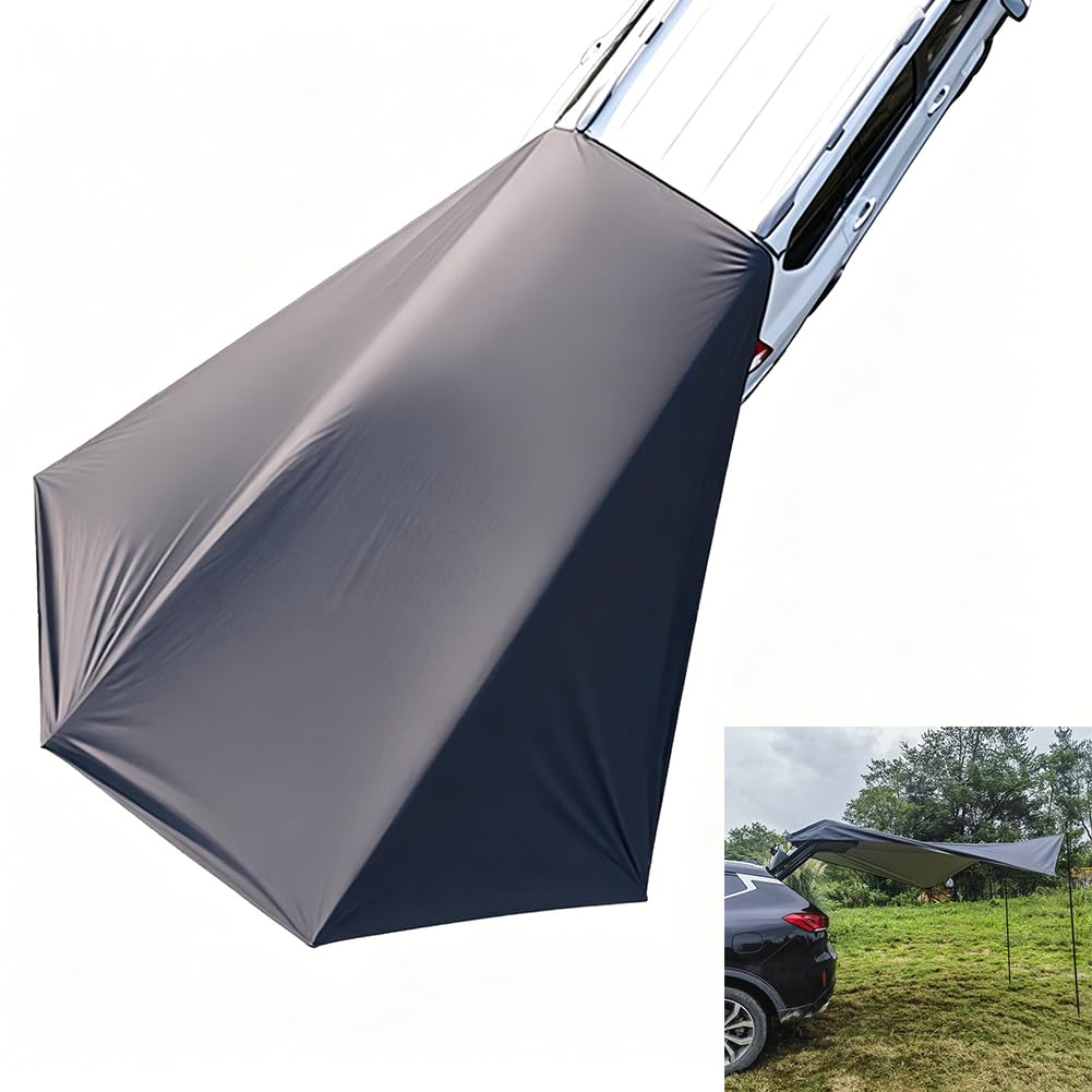 SIOXFN Car Tent for Audi SQ2 SQ5 SQ7 SQ8 SQ6 e-tron SQ8 e-tron, Waterproof Sun Protection Outdoor Car Rear and Side Awning Shelter for Long-Distance Travel Camping Beaches