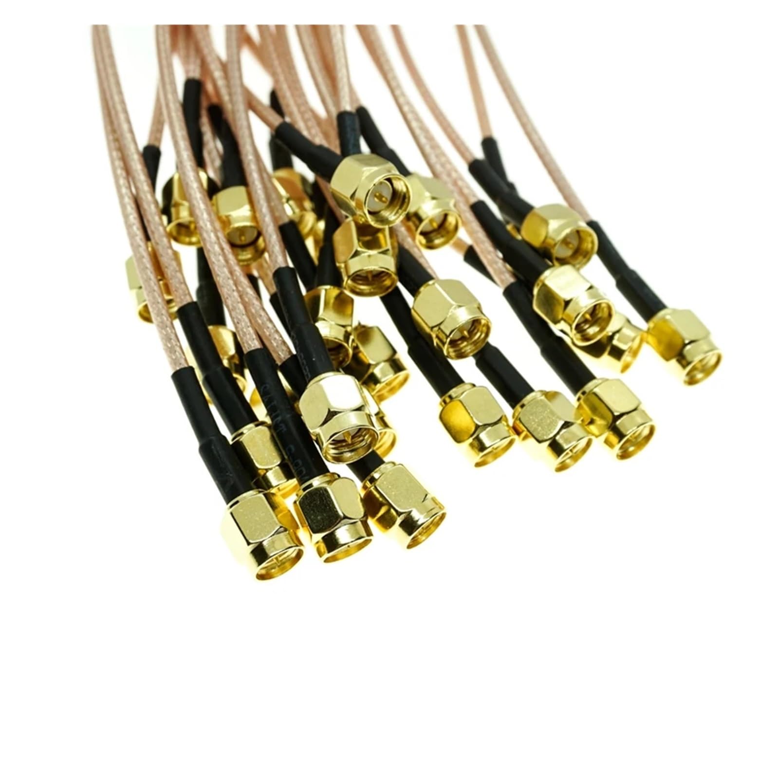 5-100 pièces RG316 SMA mâle à SMA mâle connecteur RF Pigtail Coax antenne Coaxial câble d'extension de cavalier (Color : 10Pcs, Size : 50CM)