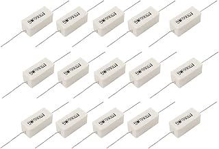 Aexit 15 Pcs Passive Components 5W 680 Ohm 5% Radial Lead Ceramic Cement Capacitors Power Resistor