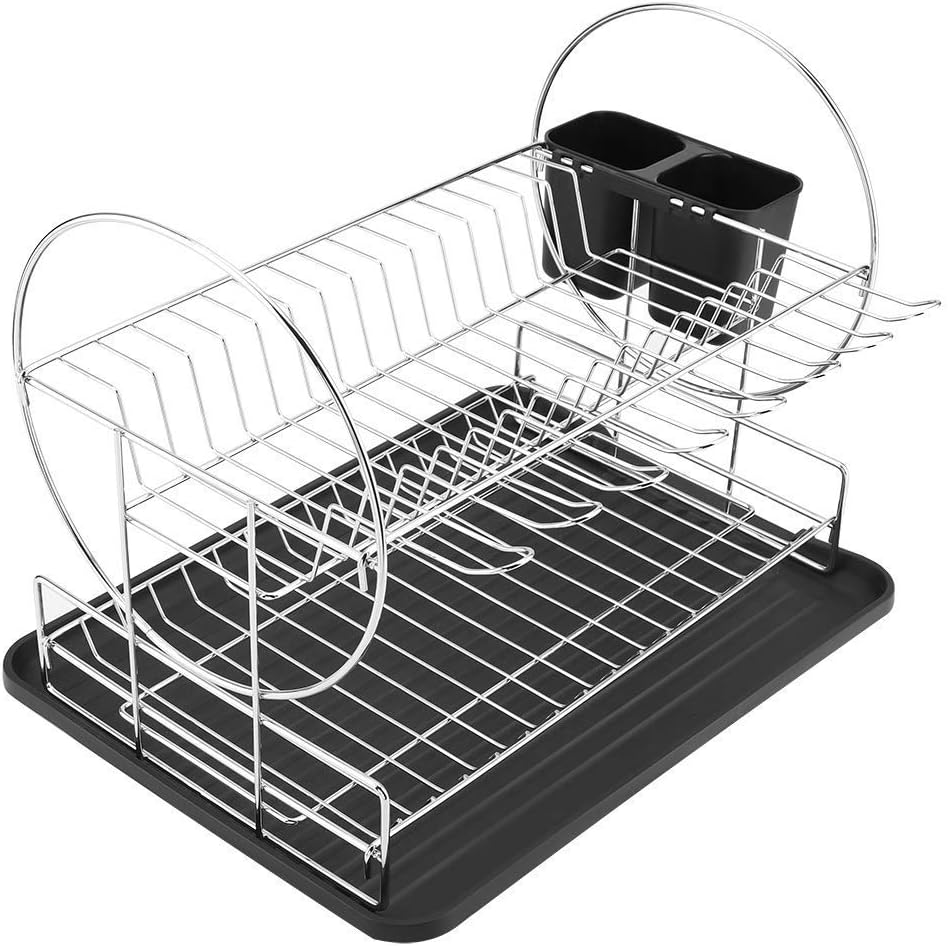Dish Drainer 2 Tier Dish Drainer for Kitchen Tableware Rack