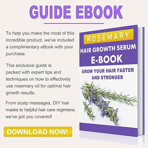 Miniatura 6 de GoldWorld Suero para el crecimiento del cabello con aceite de romero, productos para el crecimiento del cabello seco dañado y engrosado, tratamiento