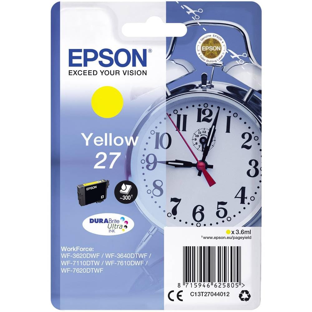 EpsonInk Cartridge C13T27044012, Yellow, Genuine