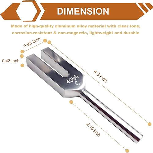 Miniatura 10 de Juego de diapasón de 417 Hz, diapasón de aleación de aluminio para curación, chakra, terapia de sonido, mantiene el cuerpo, la mente y el espíritu