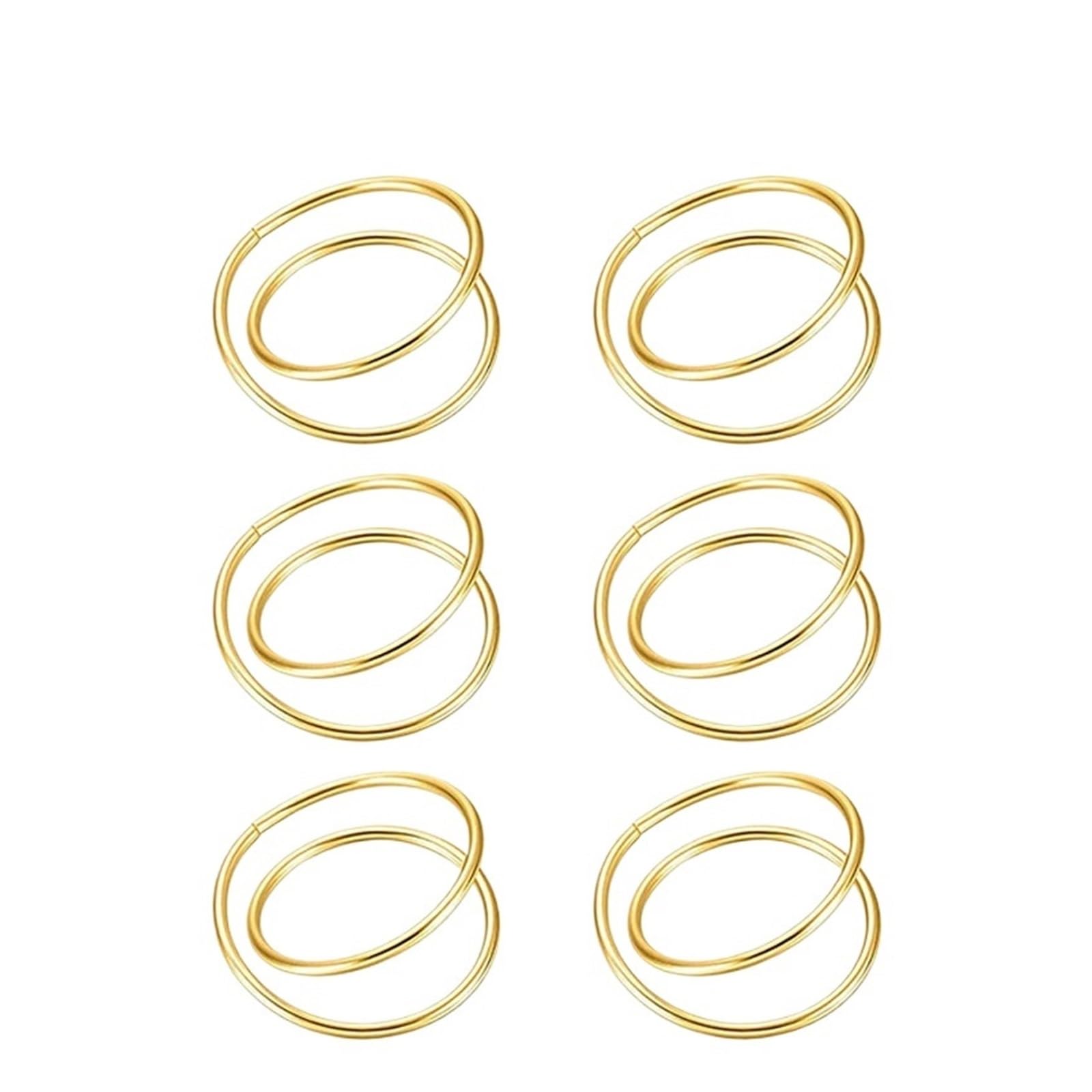 16Pcs Alloy Napkin Rings for Wedding Party Kitchen Dining Table Decor
