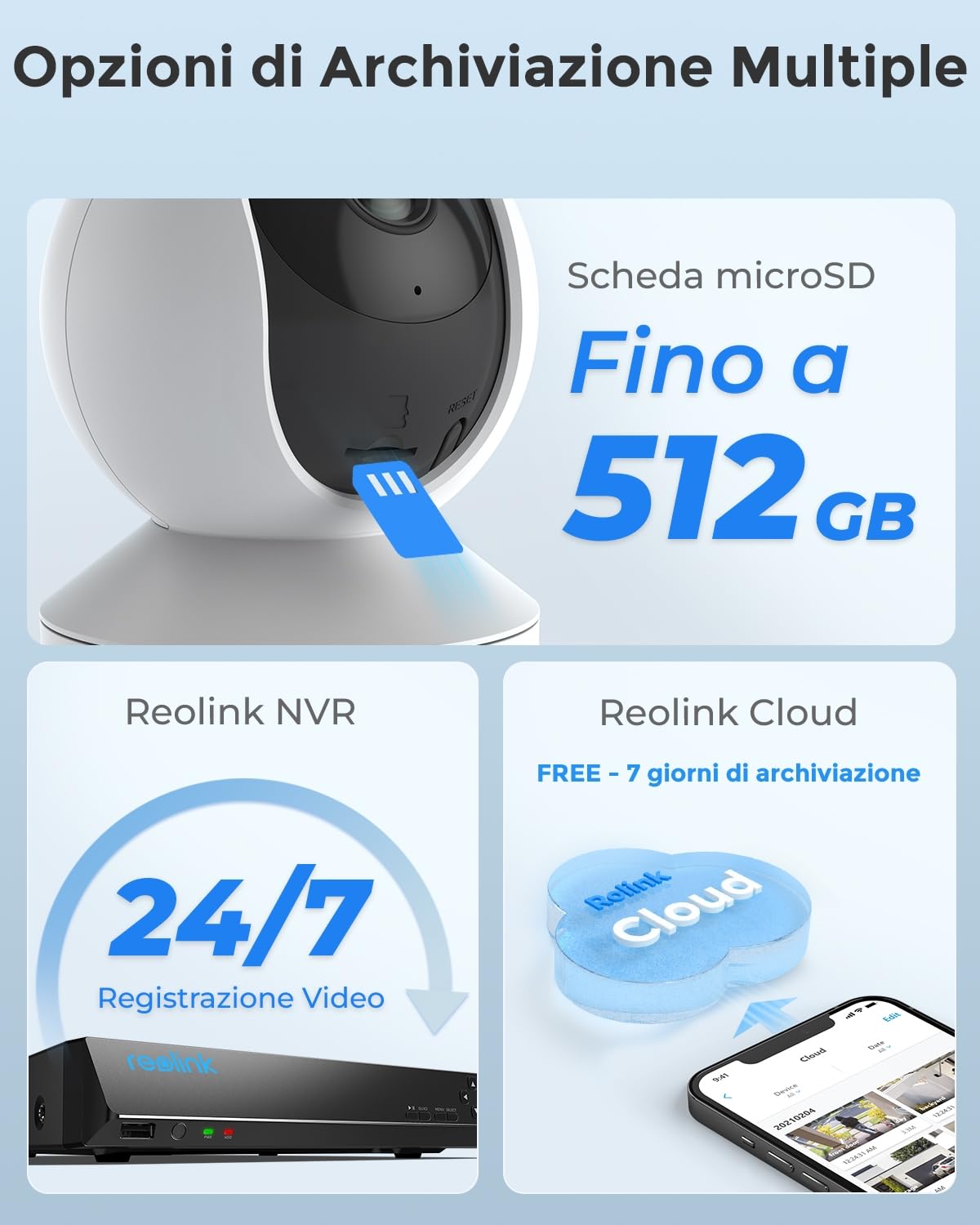 Reolink 4MP Telecamera WiFi Interno 2.4/5GHz con Pan&Tilt, Videocamera Sorveglianza WiFi con Audio a 2 Vie, Rilevazione del Movimento e Visione Notturna, E1 Pro (Ricondizionato)
