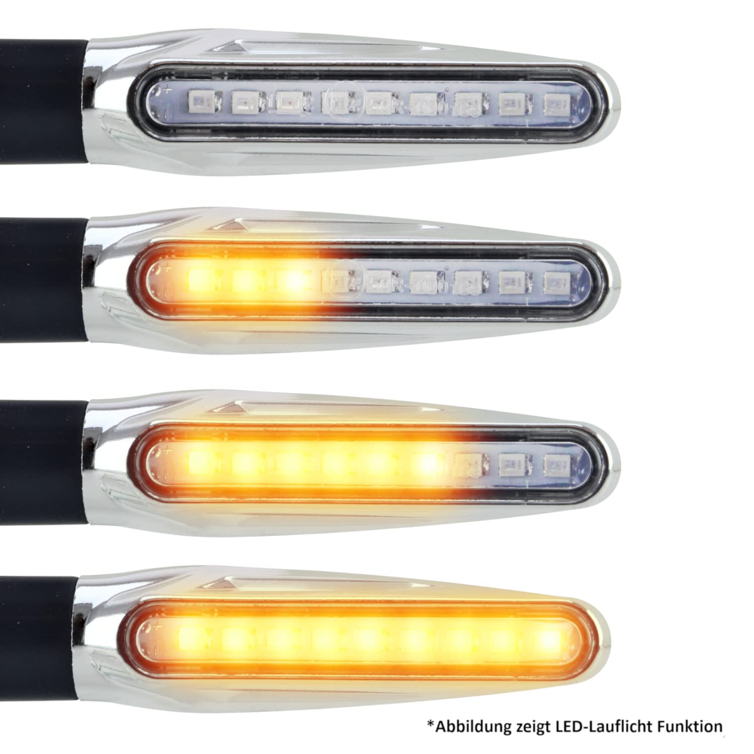 Frecce LED Moto Area1 Omologate CE – Compatibili Cityliner, XQ, Thunder, Kilibre, Flipper (2 Pezzi, V1)