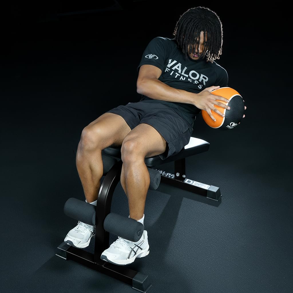 Decline Sit-Up Bench for Ab Workouts – Heavy Duty Abdominal Slant Board for Crunches, Core Training, Russian Twists, Ab Raises – 650 lb Max Weight – Adjustable Fit – Home Gym Bench