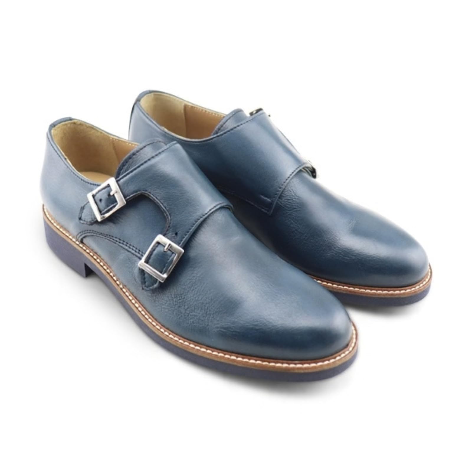 Scarpa con Doppia Fibbia in Pelle