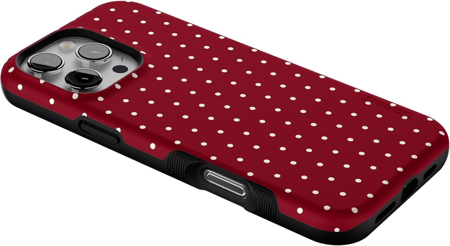 Casely iPhone 16 Pro Max Case | On The Dot | Maroon Polka Dot | Bold Protective Design | MagSafe Compatible Design - Image 9