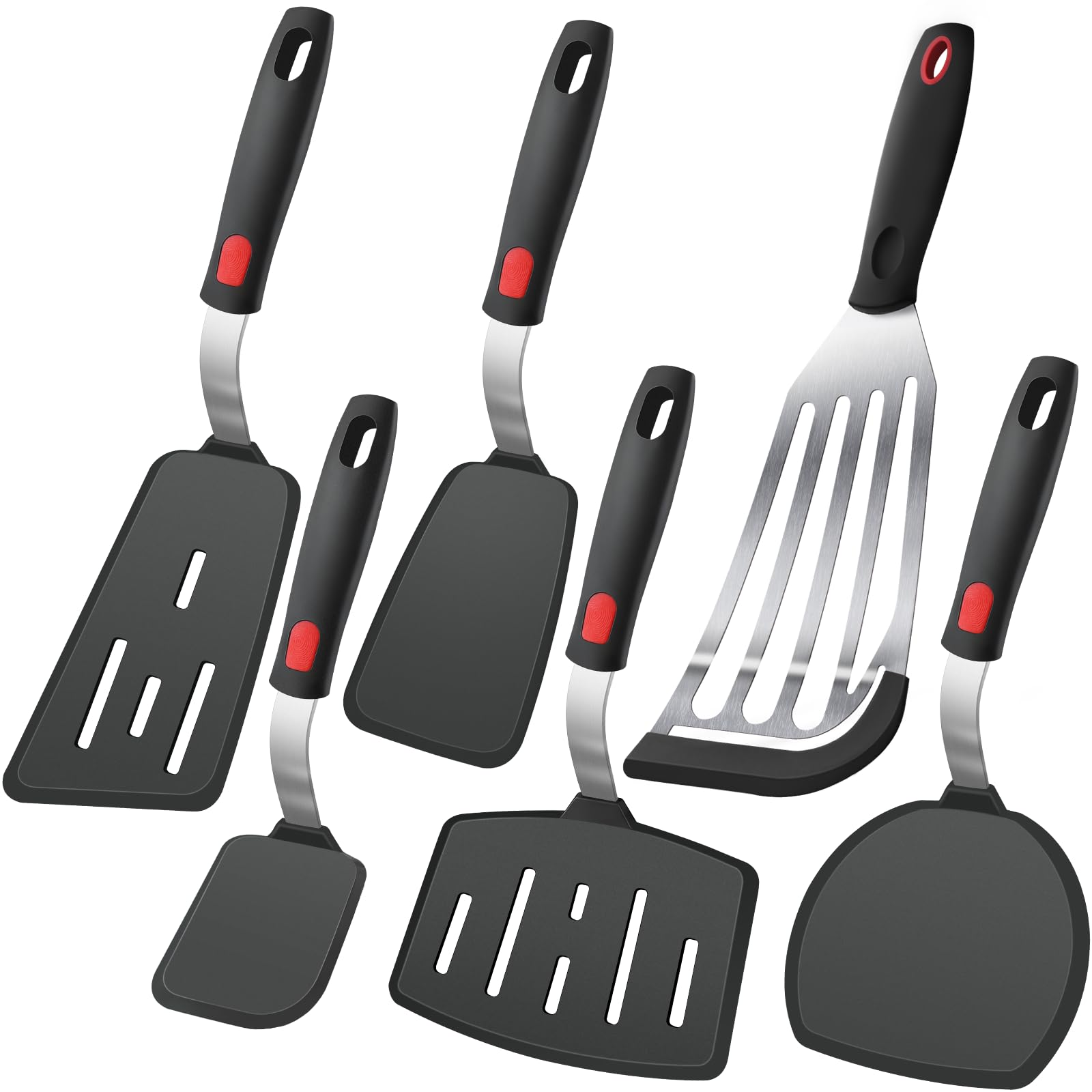 Silicone Spatula Set - Heat Resistant Kitchen Utensils -8