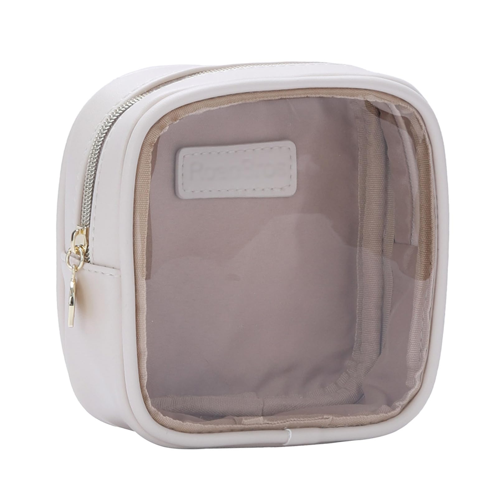 Small Makeup Bag for Purse,Clear Cosmetic Bag for Travel, Mini Organizer Bag for Accessories White