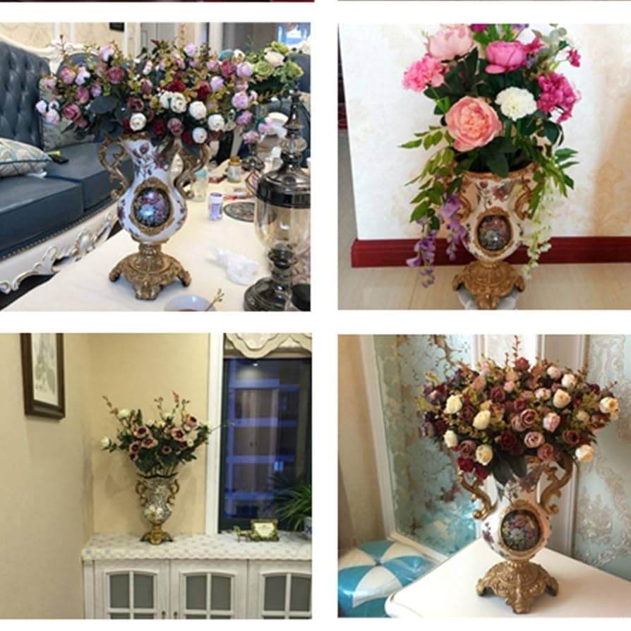 Amazon.co.jp: AJJZX 樹脂花瓶ヨーロピアンスタイル-装飾