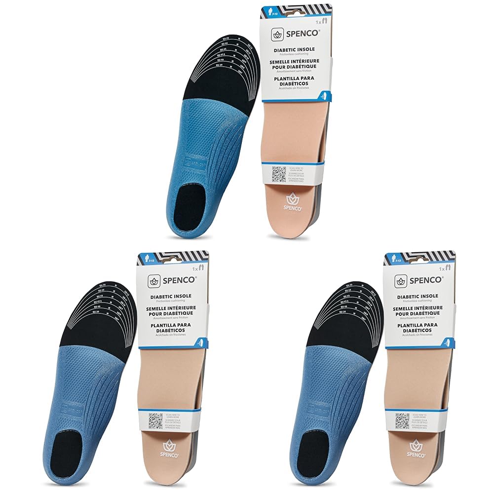 Spenco Diabetic Insole Trim to Fit for Cushioning, Reduced Friction, Foot discomfort and All Day Comfort