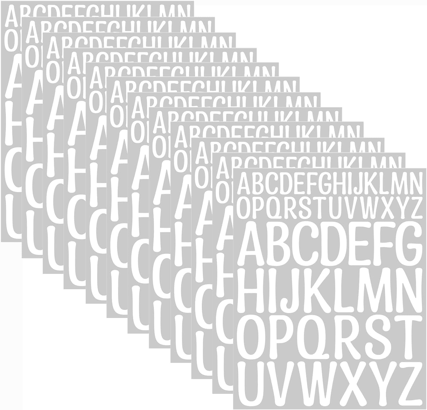 Amazon.com: 12 Sheet Letter Stickers 624 PCS small Alphabet Sticker ...