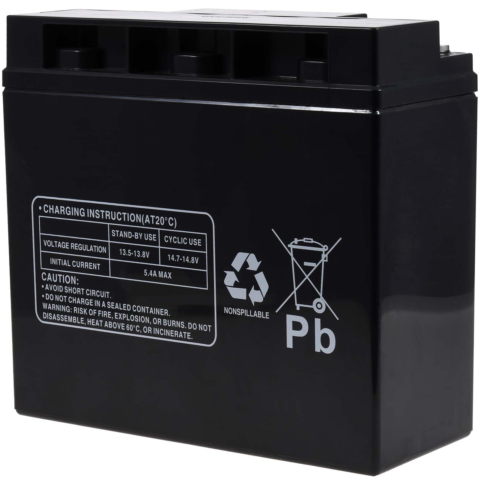 Powery® Batterie Plomb -remplace FIAMM Type FG21803 12V 18Ah, 12V, Lead-Acid [ Batterie au Plomb ]