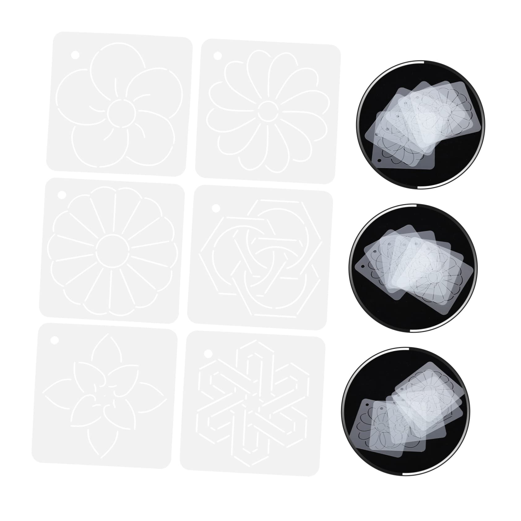 Ciieeo 24piezas Plantillas De Acolchado Acrílicas Herramientas De Costura Versátiles Para Patchwork y Bordado Plantillas Reutilizables Para Proyectos De Manualidades y Confección