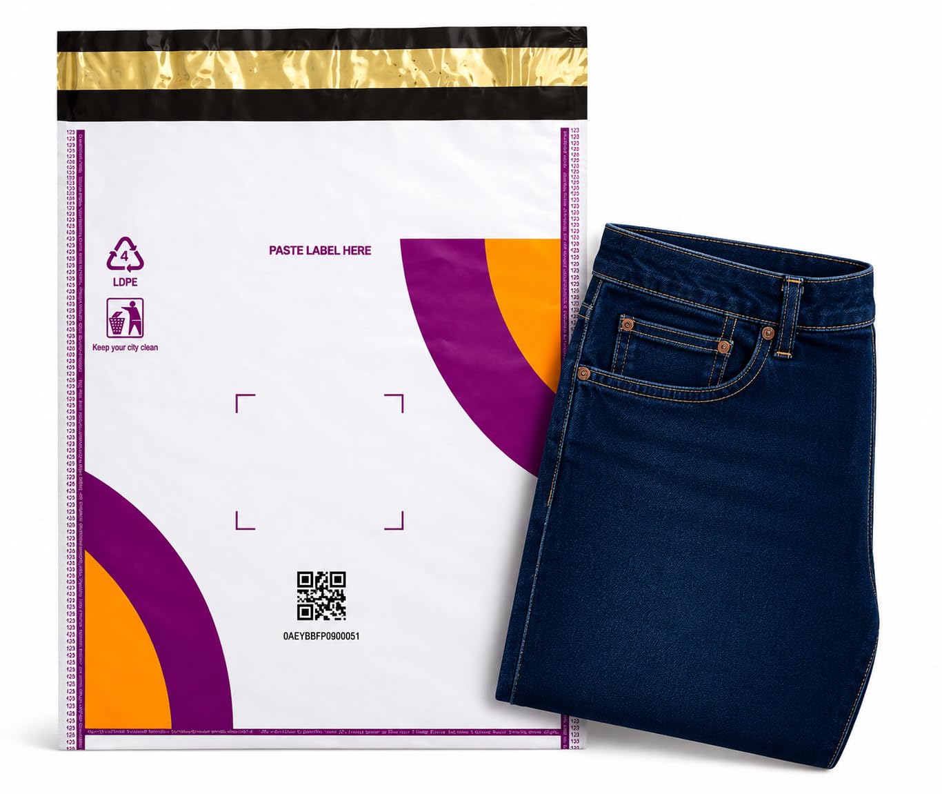 Meesho Barcode Courier Bags, Meesho packet, Meesho courier bags, Meesho packing material, Meesho carry bag without Pod Jacket Cover Pack of (50 Pcs, 12x16 Inches)-image-22
