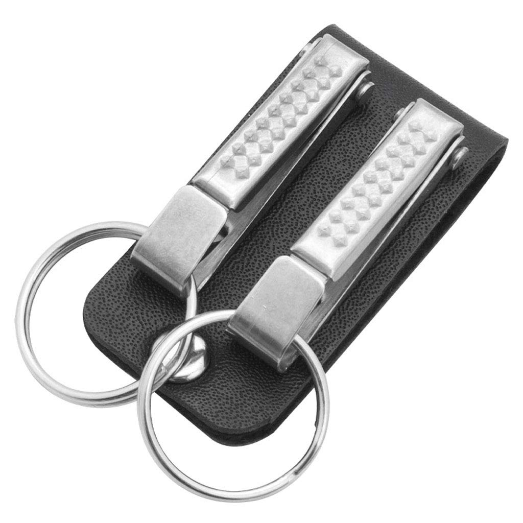 Ocobudbxw Men Leather Belt Loop Keychain Detachable Clips Belt Key Ring Key Holder Jewelry
