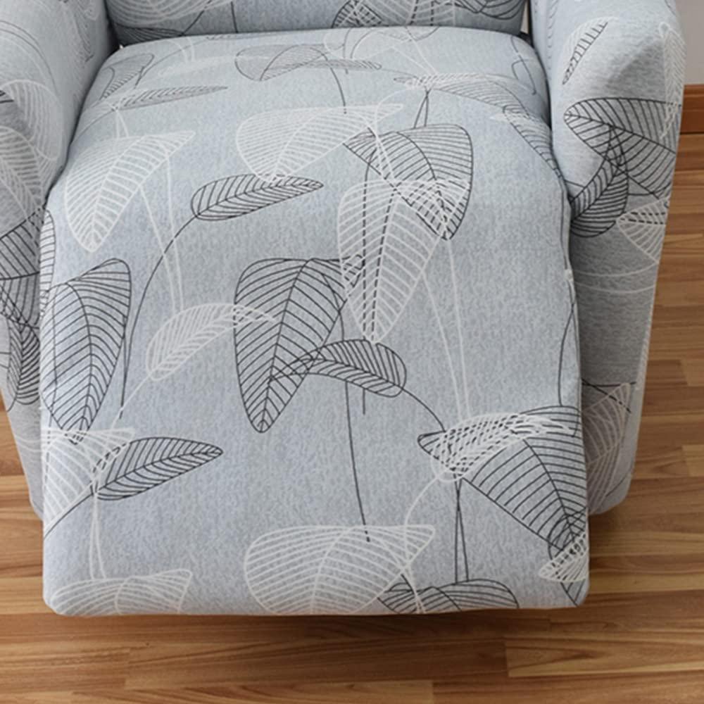 Housse Fauteuil Relax Extensible 4 Pièces Highdi - Plantes Feuilles D'Automne Antidérapante