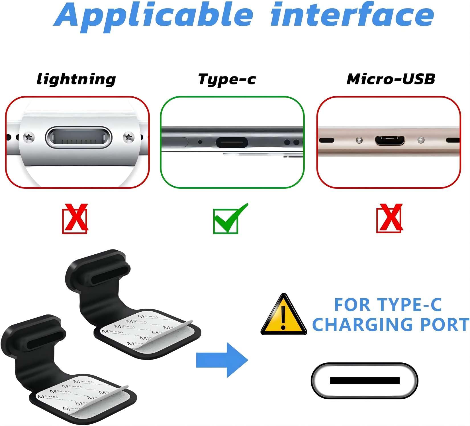 Bouchon anti-poussière USB C et coque de haut-parleur de téléphone, coque de port USB C avec kit de nettoyage, nettoyeur de port de charge de téléphone, accessoires pour iPhone 16/16 Plus/16 Pro/16