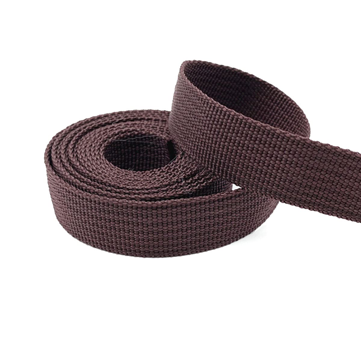 Yalulu 20 Meters 2cm-3.8cm Polypropylene Webbing Ribbon, Polypropylene Strap Canvas Ribbon Belt Bag Webbing Nylon Webbing Knapsack Strapping Sewing Bag Belt Accessories (Coffee, 3cm Width)
