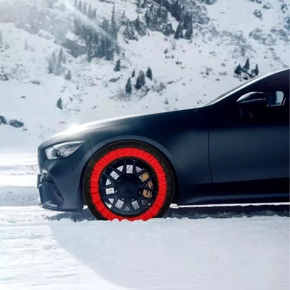 Prêt pour l'hiver ? Équipez votre véhicule de nos 2 chaussettes à neige essentielles pour roues de voiture (6008)
