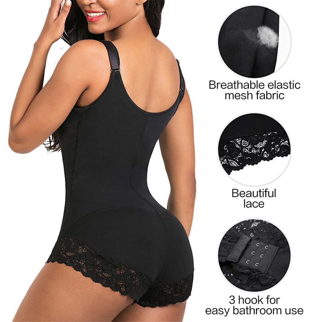 Faja moldeadora posparto para mujeres embarazadas, corsé sin costuras, control de abdomen, faja colombiana, encaje con cremallera, busto abierto, albaricoque, talla XL