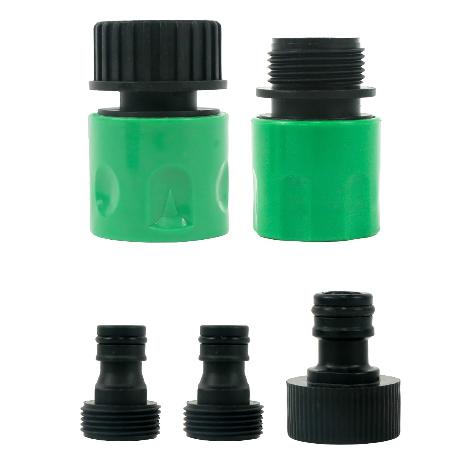 5PCS Garden Hose Connector Kit, 3/4" Hose to Tap Connector Female Thread Garden Hose Fittings and Adapters for Garden Home Outdoor