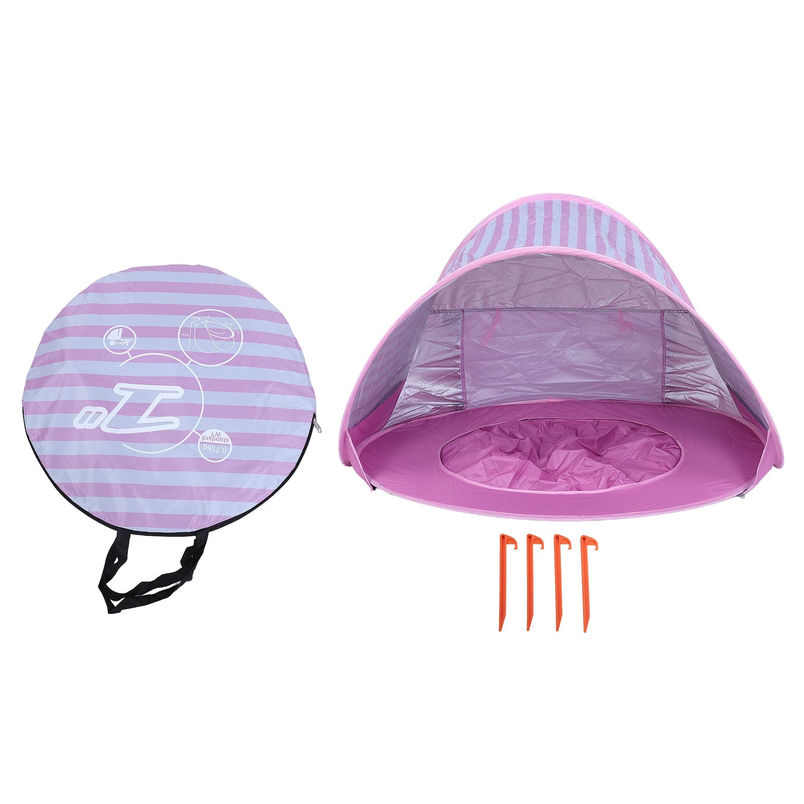 Parasol Infantil para Refugio Solar |Pop Up Baby Beach Tent UV50+ Tienda de Viaje Portátil para Niños Pequeños con Piscina para Parque