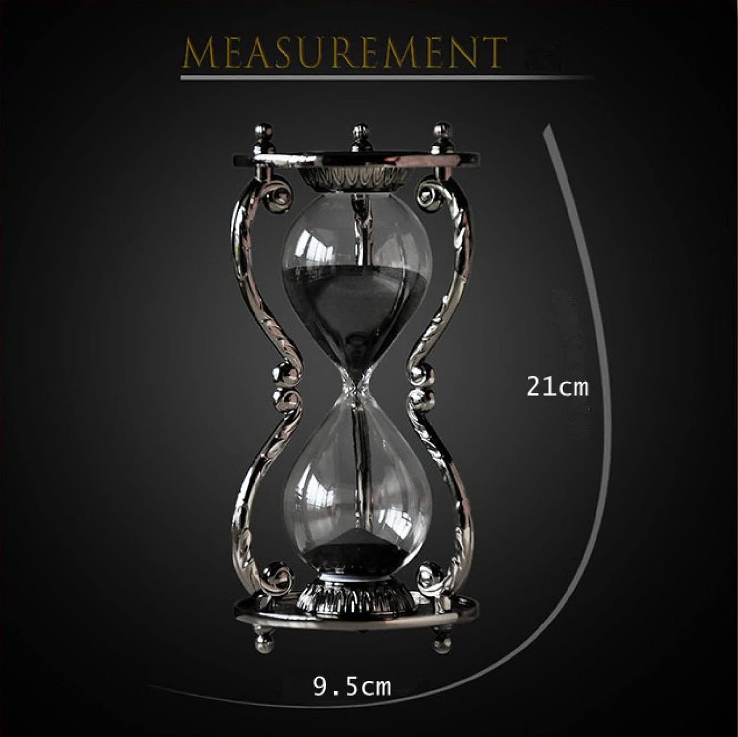 12 Constellation Reloj De Arena Decorativo Antiguo Reloj De Arena De Metal Temporizador De 30 Minutos, Temporizador Cocina Hourglass, Decoración De Vidrio
