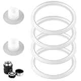4pcs Replacement Lid Gaskets and 2pcs Air Valve Compatible for Thermos Stainless King Food Jar 16oz,24oz BPA Free Silicone Seal Ring and Stopper Leak-Proof Replacement Parts
