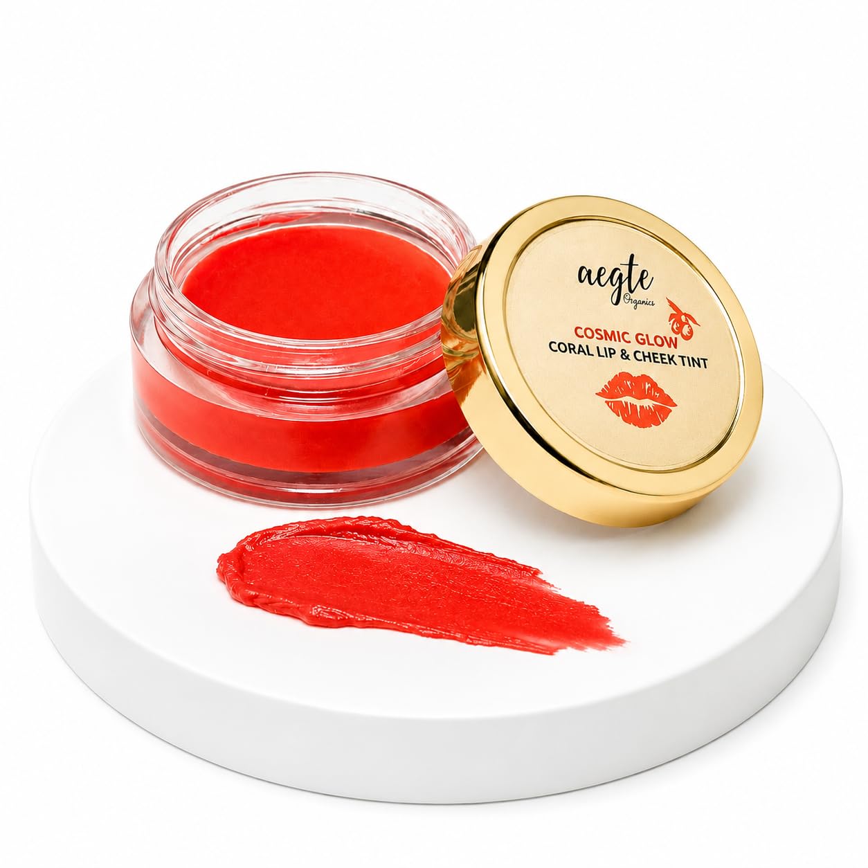 Aegte Organics Cosmic Glow Coral Lip & Cheek Tint Matte Finish Lighten Dark Lips Nourish & Hydrate Dry Chapped Lips_5gm-picture-21