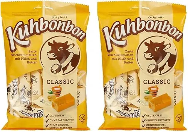 Bonbons au Caramel Classiques Kuhbonbon - Friandises au Lait et Beurre 200g