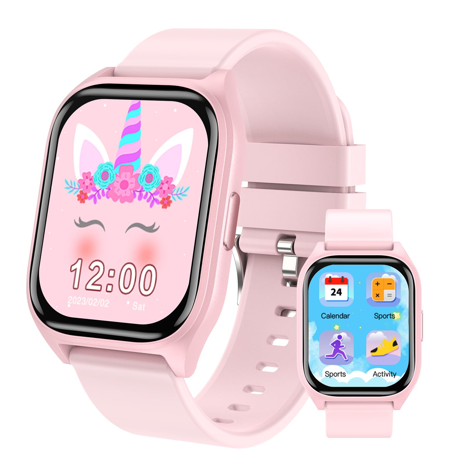 Kids Smart Watch - Kids Fitness Activity Tracker Watch Pedometer Sleep Monitor 18 Sport Modes Alarm Clock Calories Counter Gifts for Boys Girls 4 5 6 7 8+