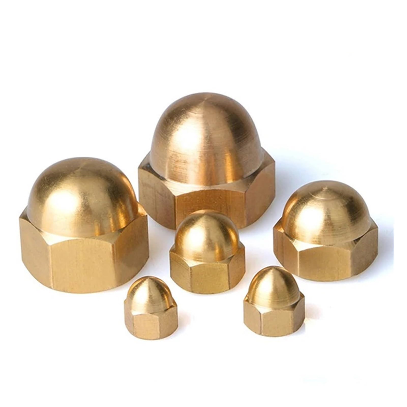 Nakrętki kopułkowe Nakrętki żołędziowe metryczne wielokolorowe M3-M36 opakowanie 50 szt(Brass,M24 (1Pcs))
