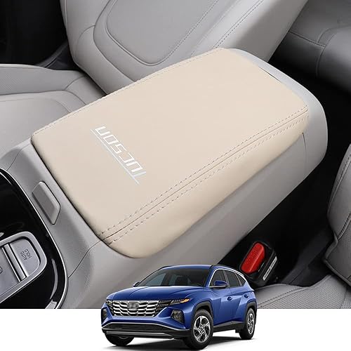 Funda para reposabrazos de consola central adecuada para Hyundai Tucson 2022 2023 2024, resistente a los arañazos, funda de cuero, accesorios de