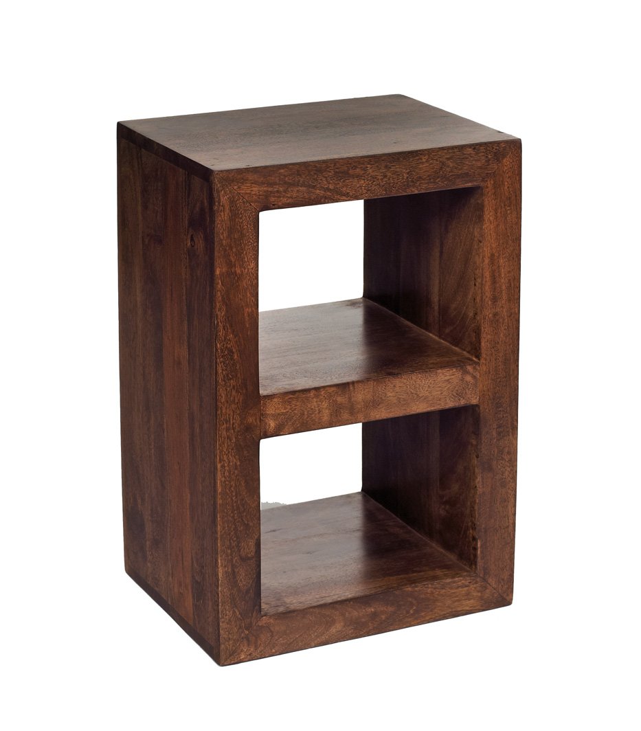 2 Hole Cube, Deep Walnut