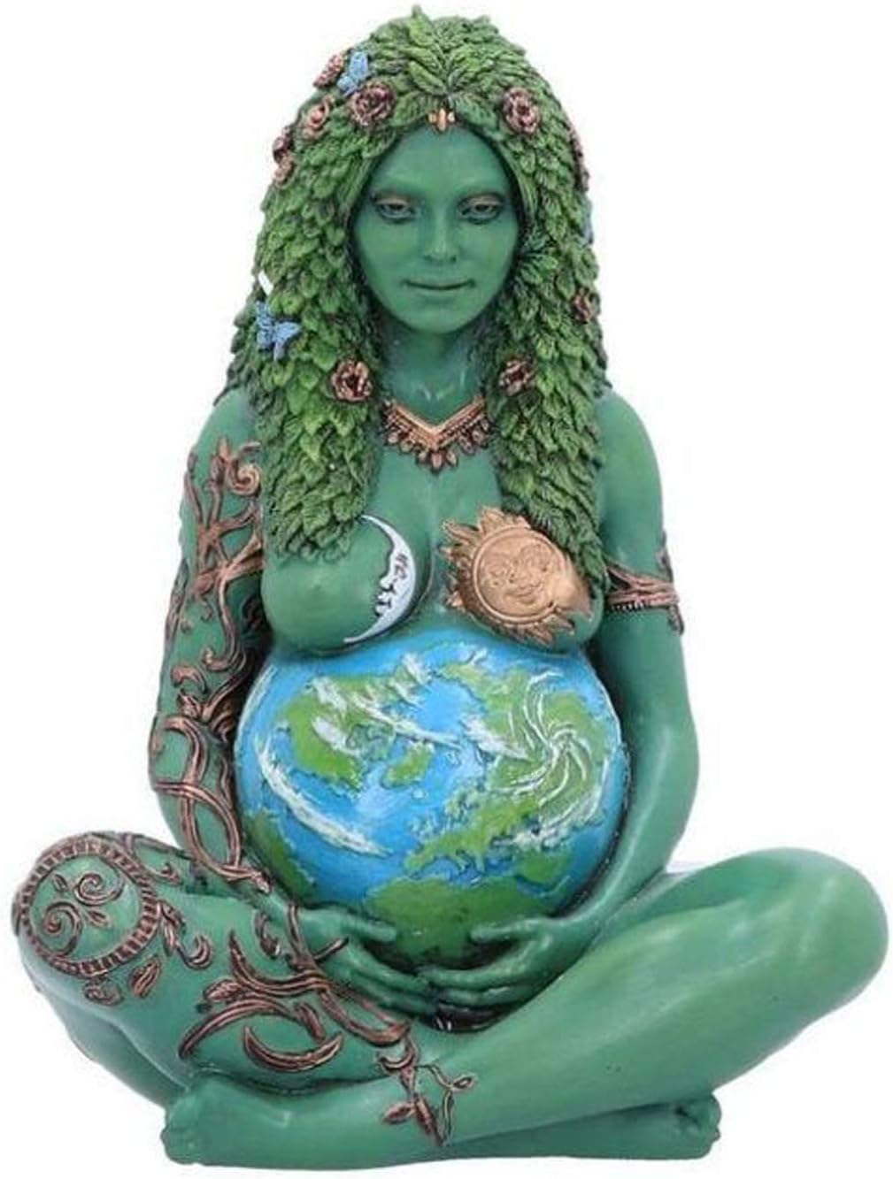 Millennial Gaia Statue,Mother Earth Art Statue Mother's Day Goddess Figure Nature Goddess Statue in Vivid Colors for Home and Garden Decorative Figure (6.7inch4.7inch3.2inch)