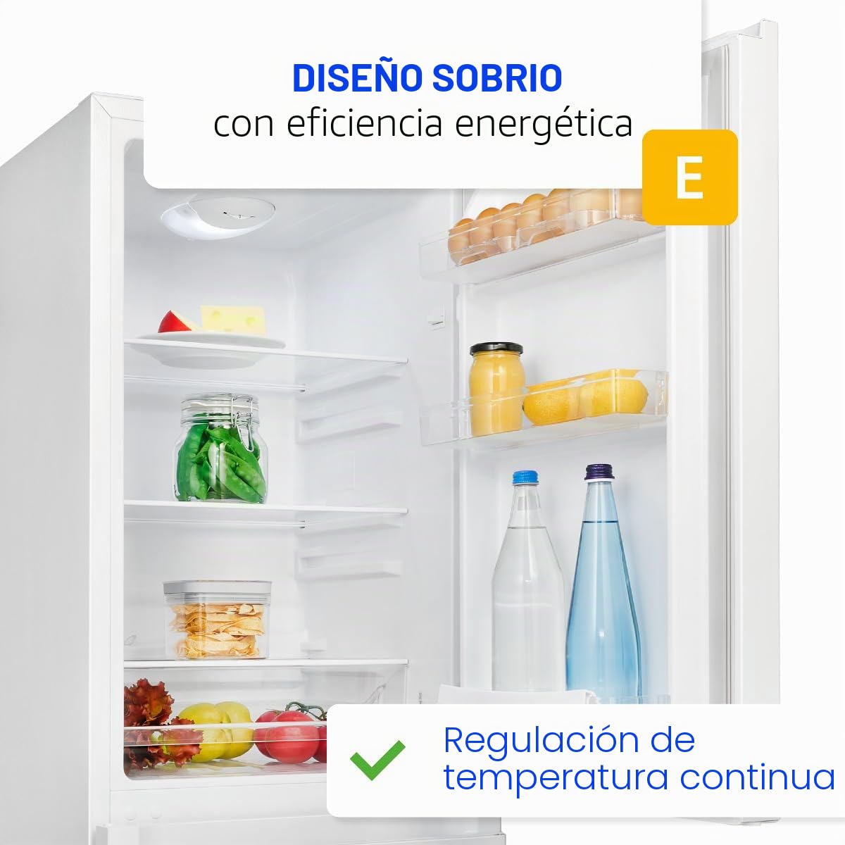 Bomann Nevera y congelador de 175L en blanco KG320-2-blanco, Capacidad neta: 175 litros, Control de temperatura continuo, Bisagras de puerta a la derecha, intercambiables, Patas ajustables