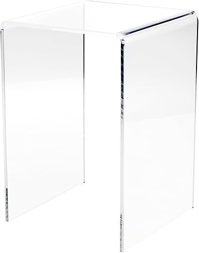 Miniatura 3 de Plymor Elevador de exhibición cuadrado vertical de acrílico transparente, 7.5 pulgadas de alto x 5 pulgadas de ancho x 5 pulgadas de profundidad