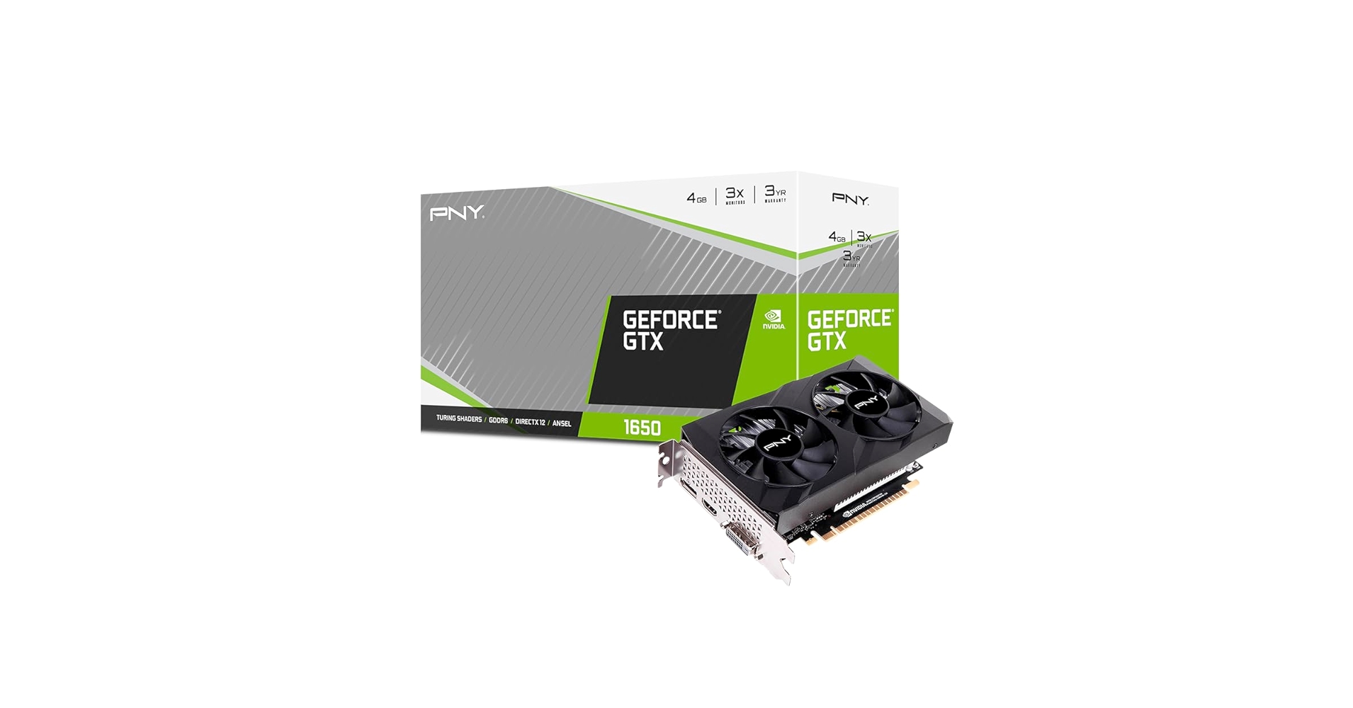 Amazon.com: PNY GeForce GTX™ 1650 4GB GDDR6 Verto™ Dual Fan