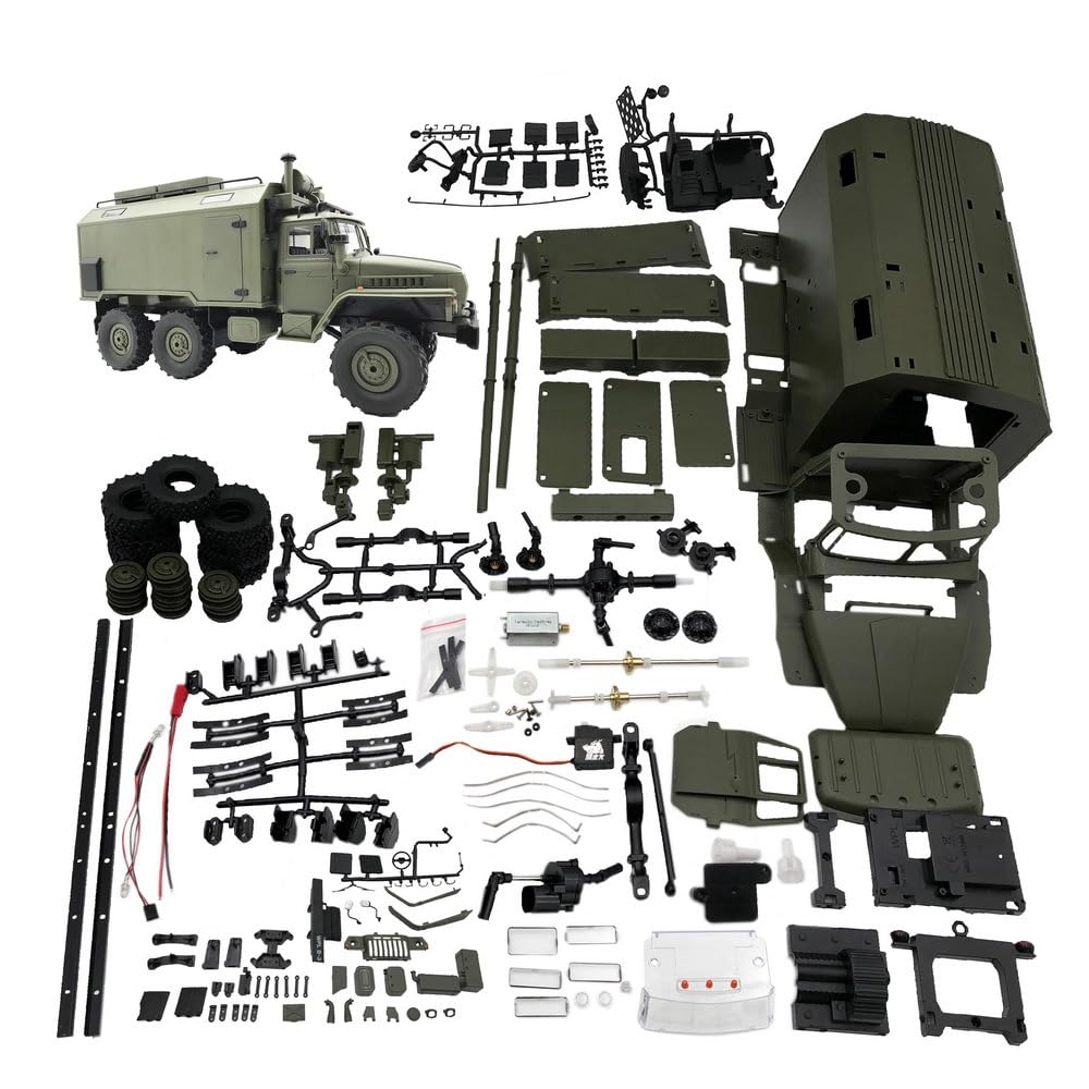 RTR RC LKW Militär Truck 2.4G B36 Ural 1:16 6WD Off-Road Fahrzeug Simulation Crawler Ferngesteuerter Lastwagen Militärlastwagen Kletterfunktion